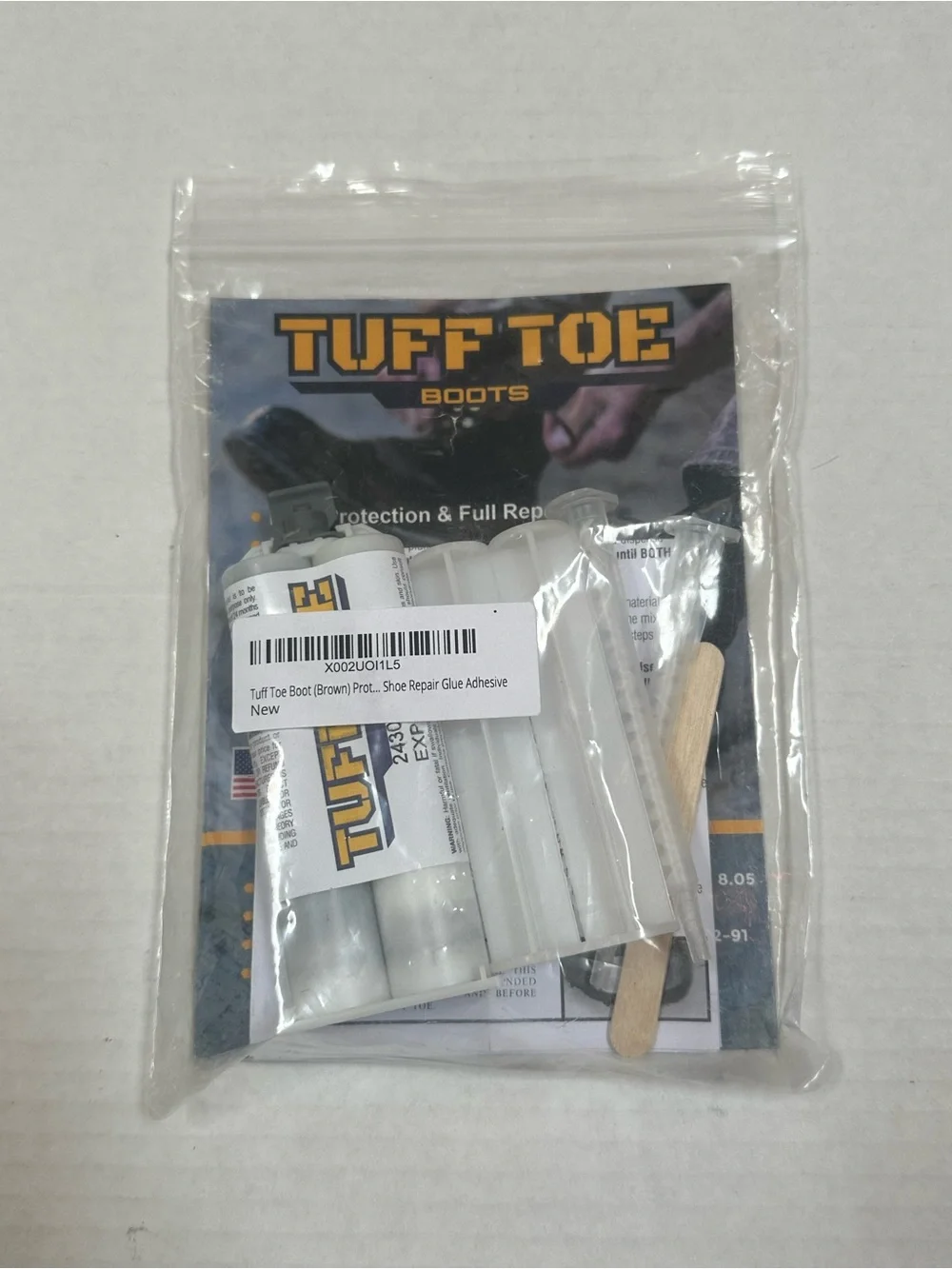 NWT Tuff Toe Brown Boot Protector Guard Repair Kit